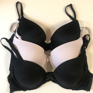 Victoria’s Secret 3 push up bra bundle 36B